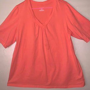 Tangerine V neck T-Shirt